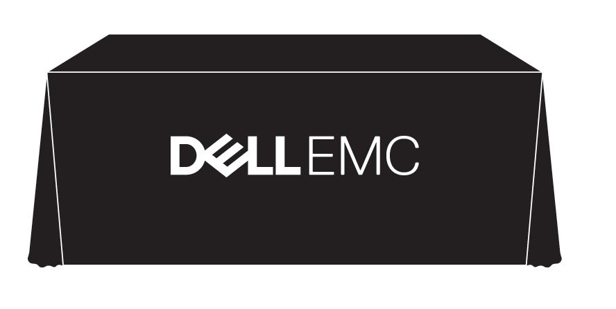 Black Dell EMC 6' Tablecover