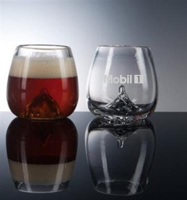 USA Made Blown Glass Beer/Wine Glasses - set of 2