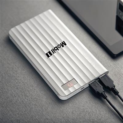 15,000 mAh dual port wavy power bank 