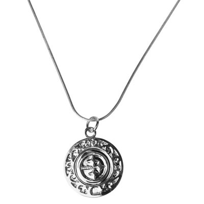 Debossed Medallion Necklace