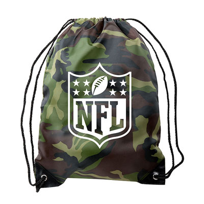 Camo Print Drawstring Backpack