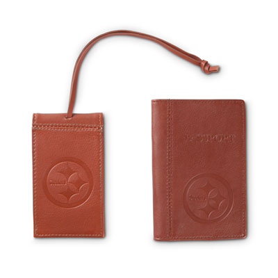 Leather Luggage Tag Holder and Passport Holder