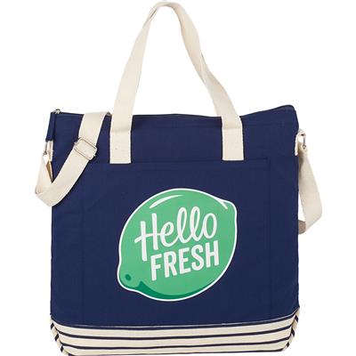10 oz. Cotton Canvas Striped Tall Beach Tote
