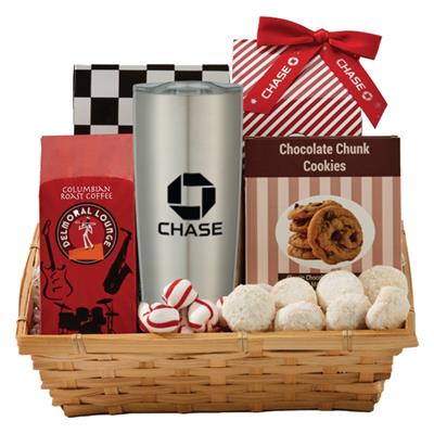 Coffee & Cookie Basket with 20 Oz. Tumbler