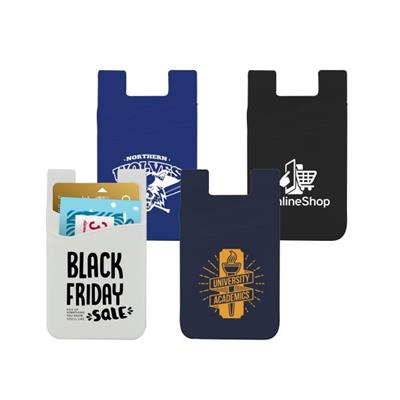 Double pocket silicone phone wallet