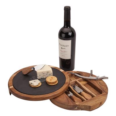 Swivel Base Cheese/Wine Set