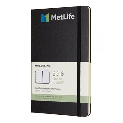 Moleskine Hardcover Large 12-Month Weekly 2018 Planner