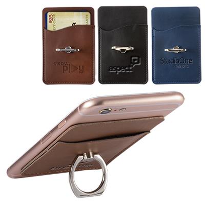 Tuscany Card Holder w/Metal Ring Phone Stand
