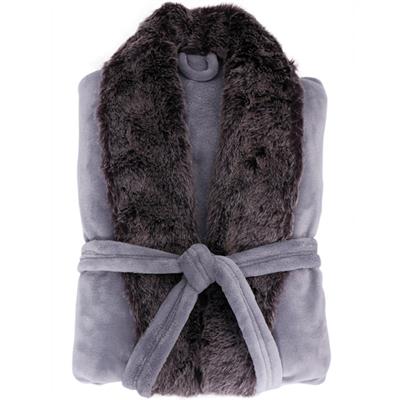 Plush Robe With Fur