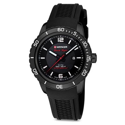 Large Black Dial, Black PVD Case, Silicone Strap