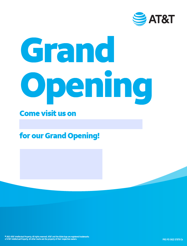 "Grand Opening" Flyer - Printed and Delivered