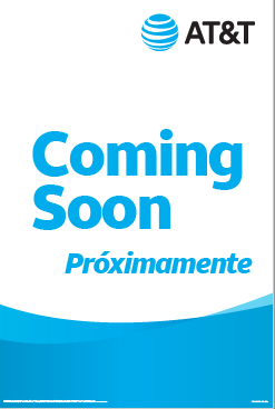 "Coming Soon" Window Cling - Dual Language - 24 x 36